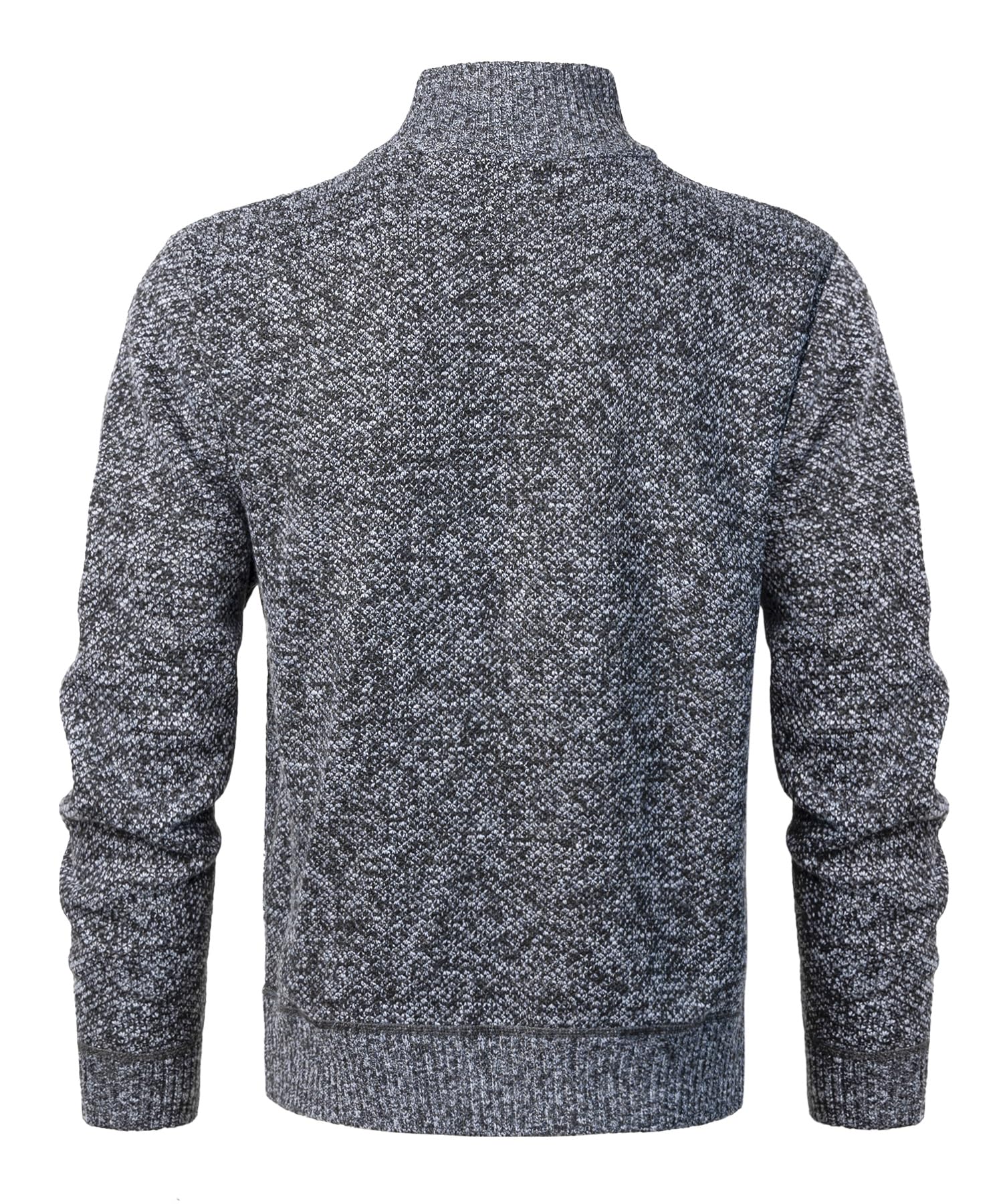 Homme Cardigan Veste en Maille Casual Ouvrez-Front Zippé Gilet Automne Hiver Sweatshirt Chaud Col Droit Manche Longue d'hiver Doublé en Polaire avec 2 Poches