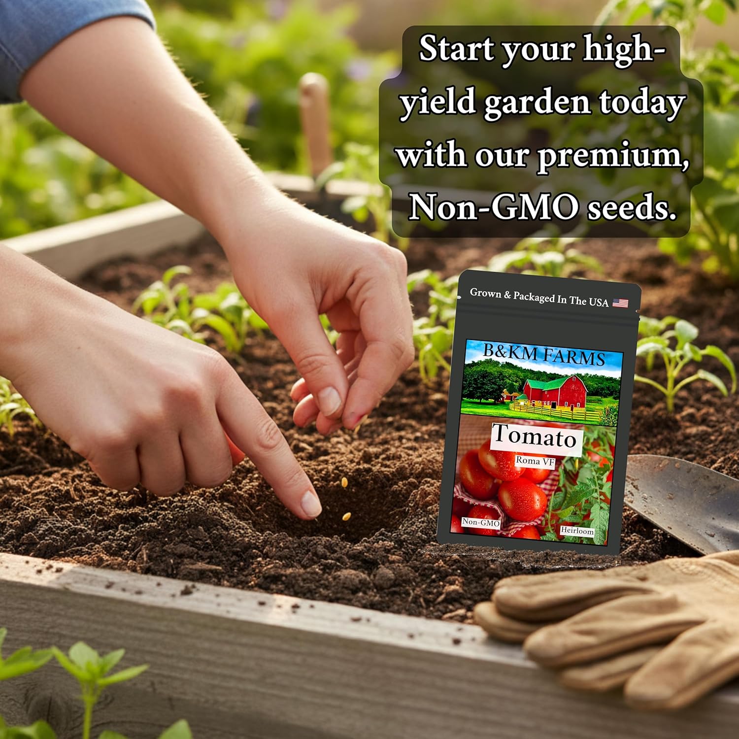 Beginner Survival Seed Vault: 20,000+ Heirloom & Non-GMO Seeds (30 Easy to Grow Varieties) by B&KM Farms