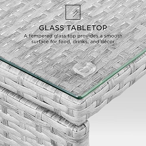 Miniatura 4 de Best Choice Products Juego de muebles de conversación de patio de mimbre al aire libre de 4 piezas para patio trasero con mesa de café, cojines de