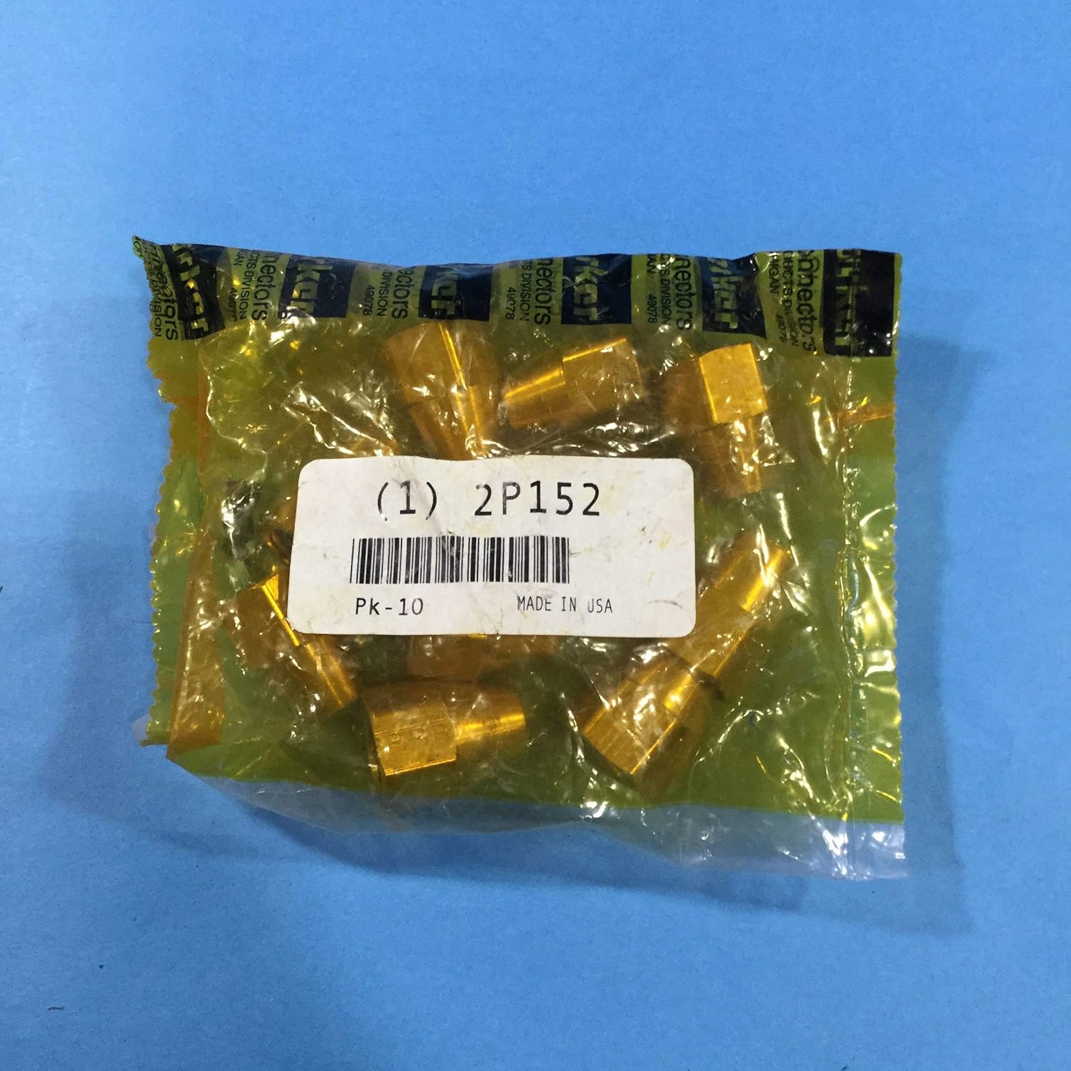 Parker Hannifin 41FS-6-pk10 Flare Fitting, Brass, Short Nut, 3/8" Tube Size (Pack of 10)
