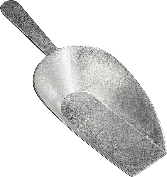 Winco Aluminum Utility Scoop with Flat Bottom, 24Ounce