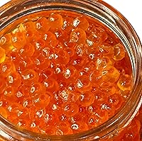 Vista 2 de Alaskan Salmon Roe – Malossol – Naturally Light Salt, Red Caviar, Ikura, Chilled Gourmet Seafood, 4.23 oz 120 g, pack of 2