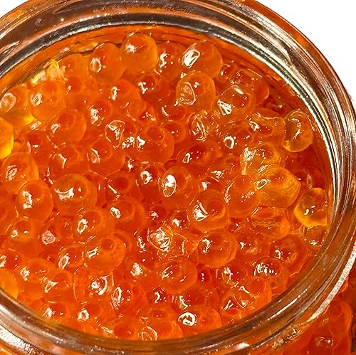 Miniatura 2 de Alaskan Salmon Roe – Malossol – Naturally Light Salt, Red Caviar, Ikura, Chilled Gourmet Seafood, 4.23 oz 120 g, pack of 2