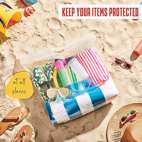 Miniatura 2 de 15 unidades Bolsas jumbo  Doble cremallera  Almacenamiento con asas de transporte  Extra grandes de 22 x 22 pulgadas  8 galones de plástico