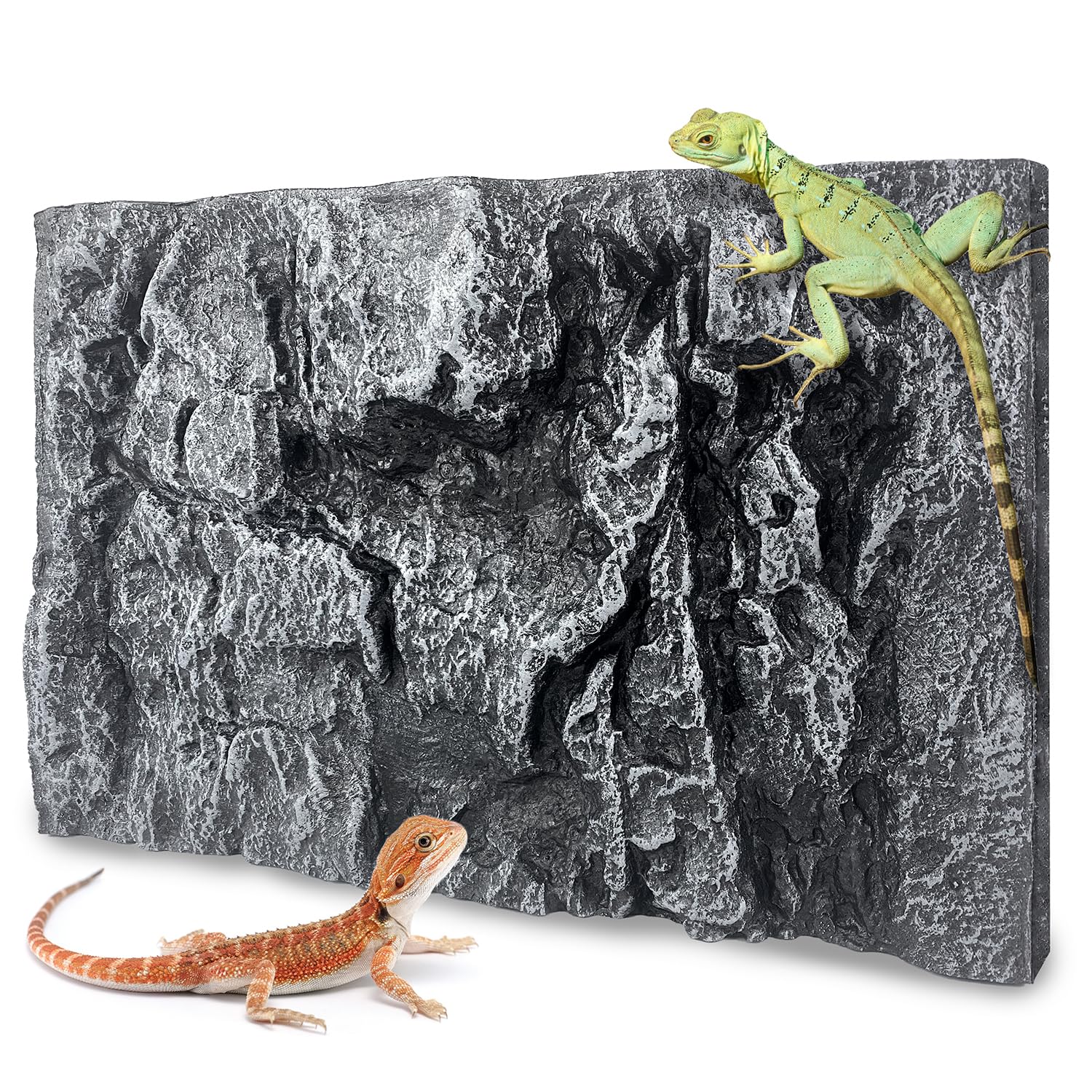Sysmashing 17.7x11.8in Rock Terrarium Background,3D Reptile Tank Background Board,Amphibian Stereo Backdrop Wall,Lizard Snake Gecko Spider Turtle Fish