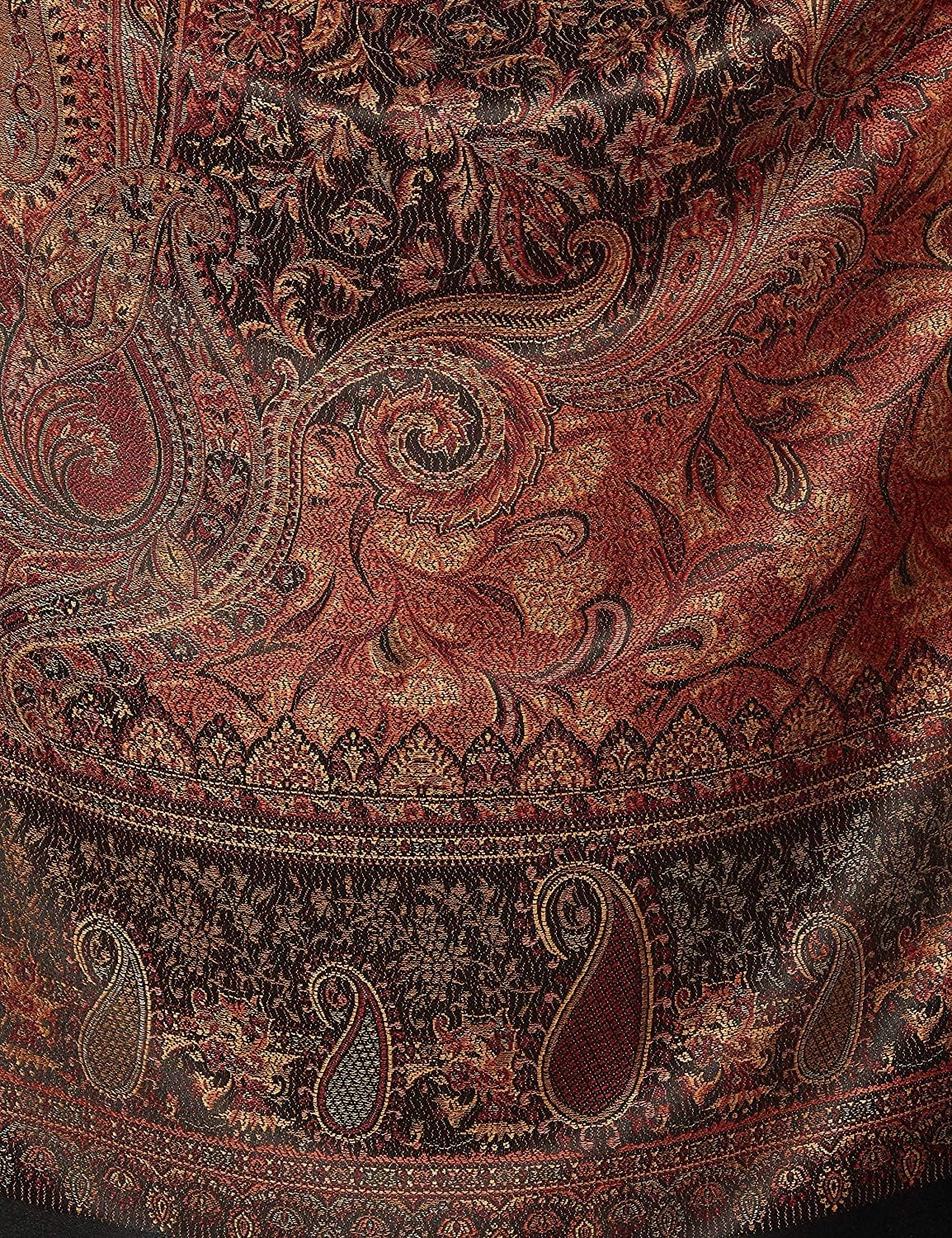 Weavers Villa Women's Pashmina Wool Blend Indian Handicraft Woven Shawls, Scarf, Wraps [Large Size: 40" X 80"] - Image 5