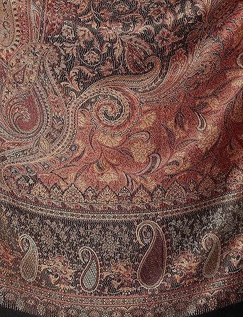 Weavers Villa Women's Pashmina Wool Blend Indian Handicraft Woven Shawls, Scarf, Wraps [Large Size: 40 X 80]