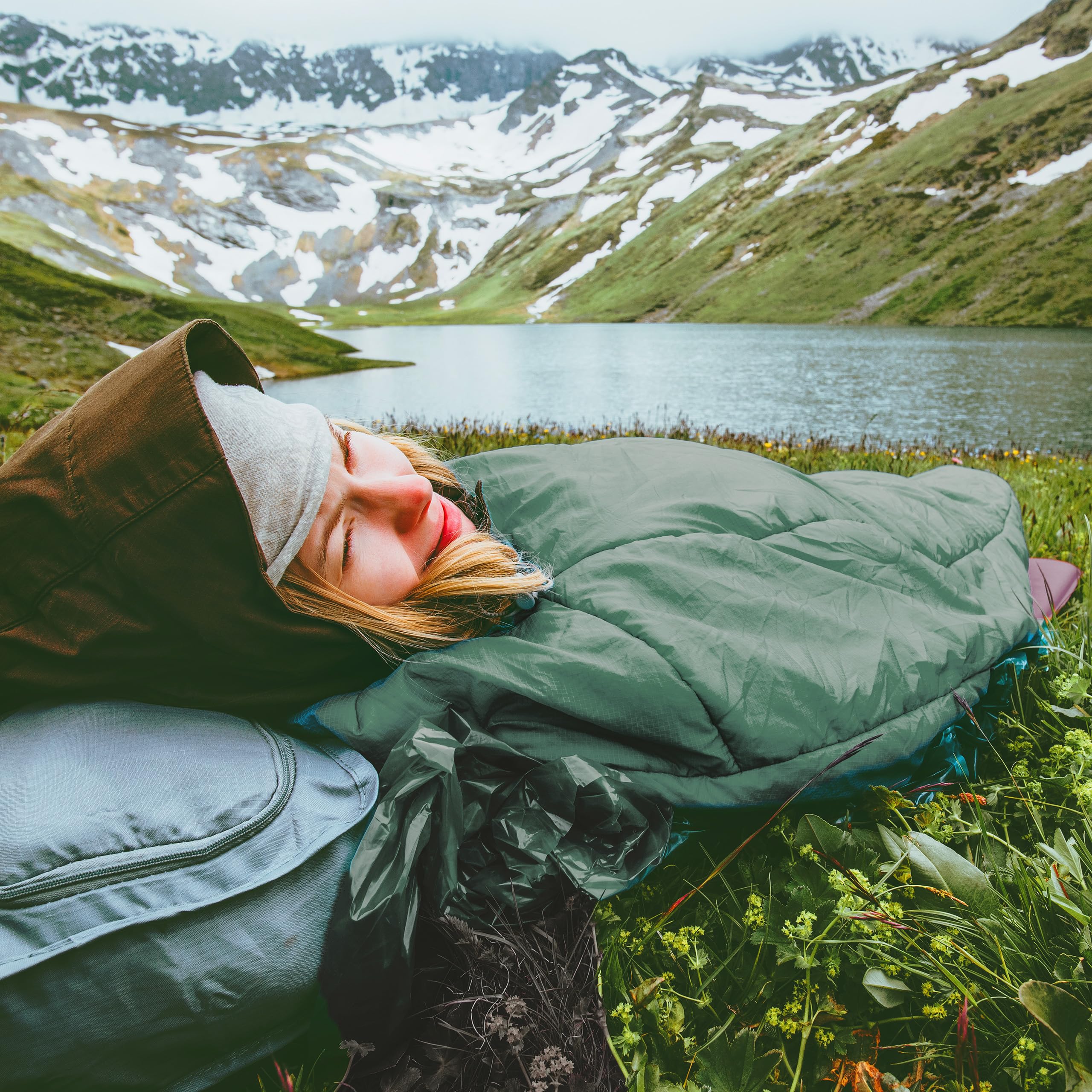 Retoo Saco de Dormir al Aire Libre Camping para Adultos niños Sacos de Dormir Verano Invierno 3 4 Estaciones Saco de Dormir Ultraligero Dormir Viaje Impermeable 210 cm