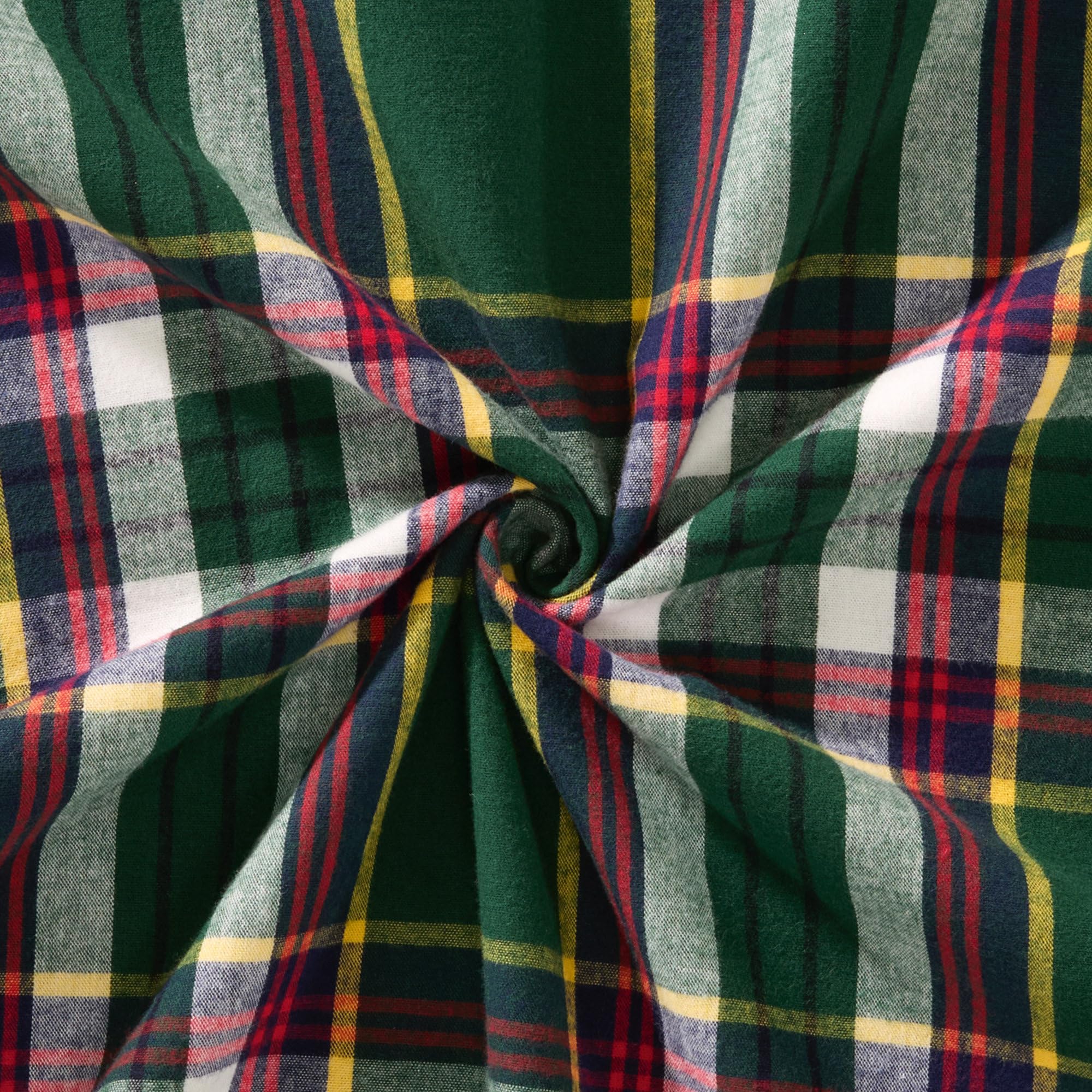 Erwin Müller warme Bettwäsche Flanell buntgewebt Tanne Größe 40x80 cm / 135x200 cm - hautsympathisch, atmungsaktiv, samtweich, 100% Baumwolle, mit Knopfverschluss