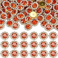 Vista 29 de 160 diamantes de imitación para coser de 0.472 pulgadas, base de metal, diamantes de imitación para coser en ropa, zapatos, aretes, cinturón