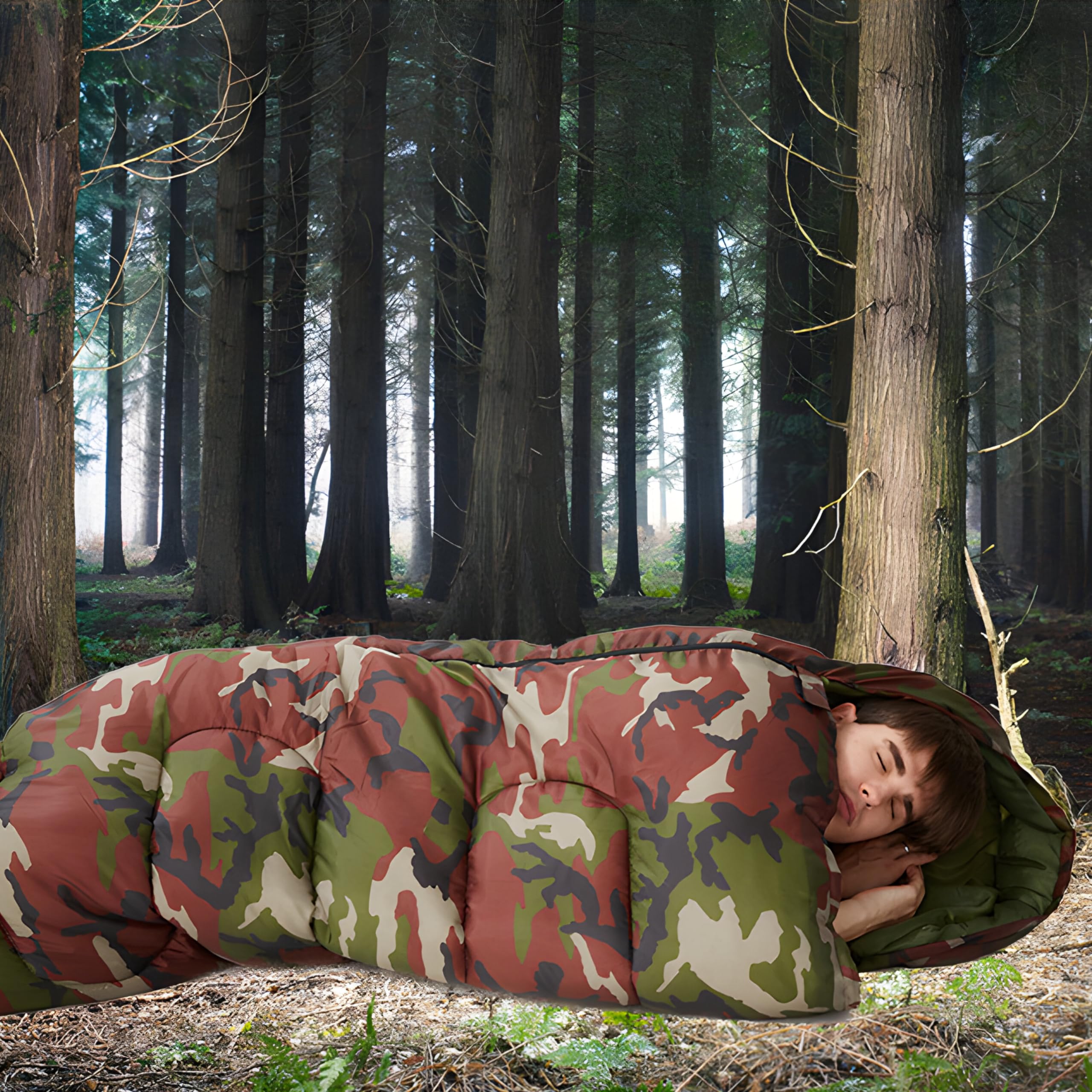Retoo Saco de dormir para 3 – 4 estaciones, camping, para adultos y niños, saco de dormir de verano e invierno, ultraligero, saco de dormir de viaje, impermeable, 210 cm