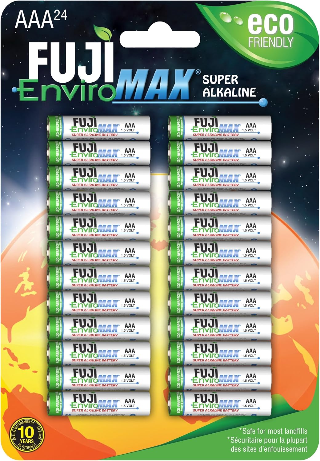 Fuji Enviromax Super Alkaline AAA Eco Friendly Batteries (Pack of 24)