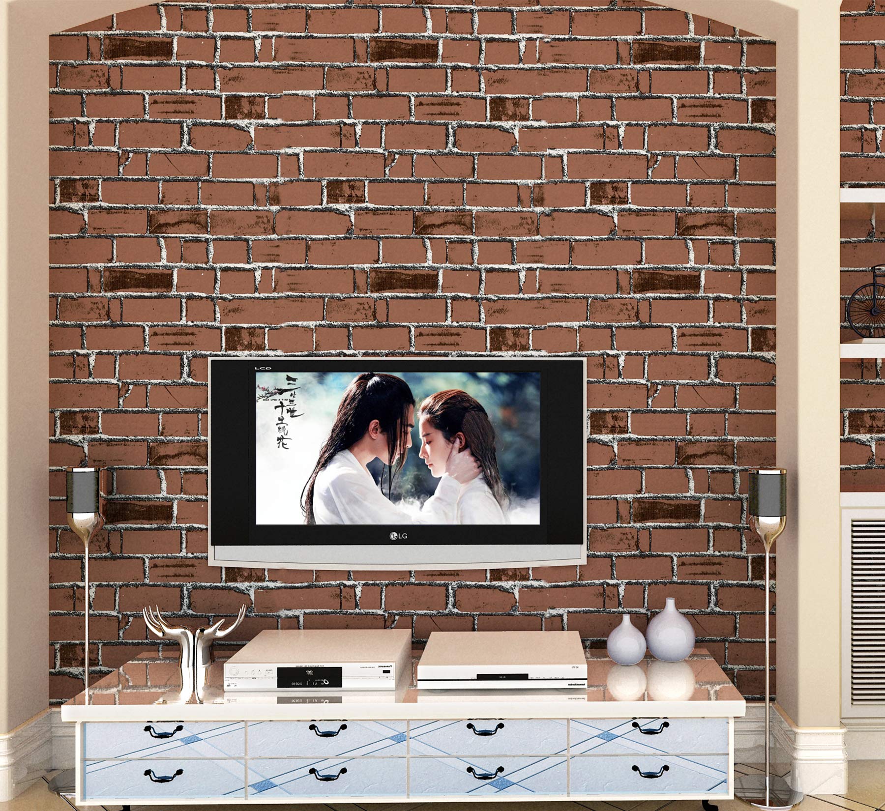 Eurotex Peel and Stick Wallpaper, Self Adhesive DIY Wall Sticker for Bedroom Hall Living Room Kitchen Home & Office, PVC Coated & Waterproof Surface Scratch Resistant – 45 x 1000cm (B08THYTWN8) Amazon Price History, Amazon Price Tracker