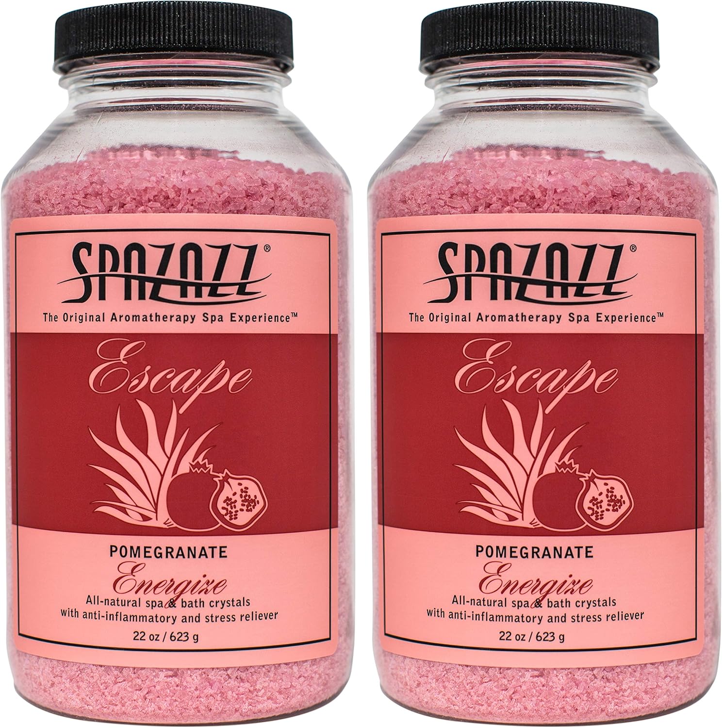 Spazazz Pomegranate Energize Crystals (22 oz) (2 Pack)