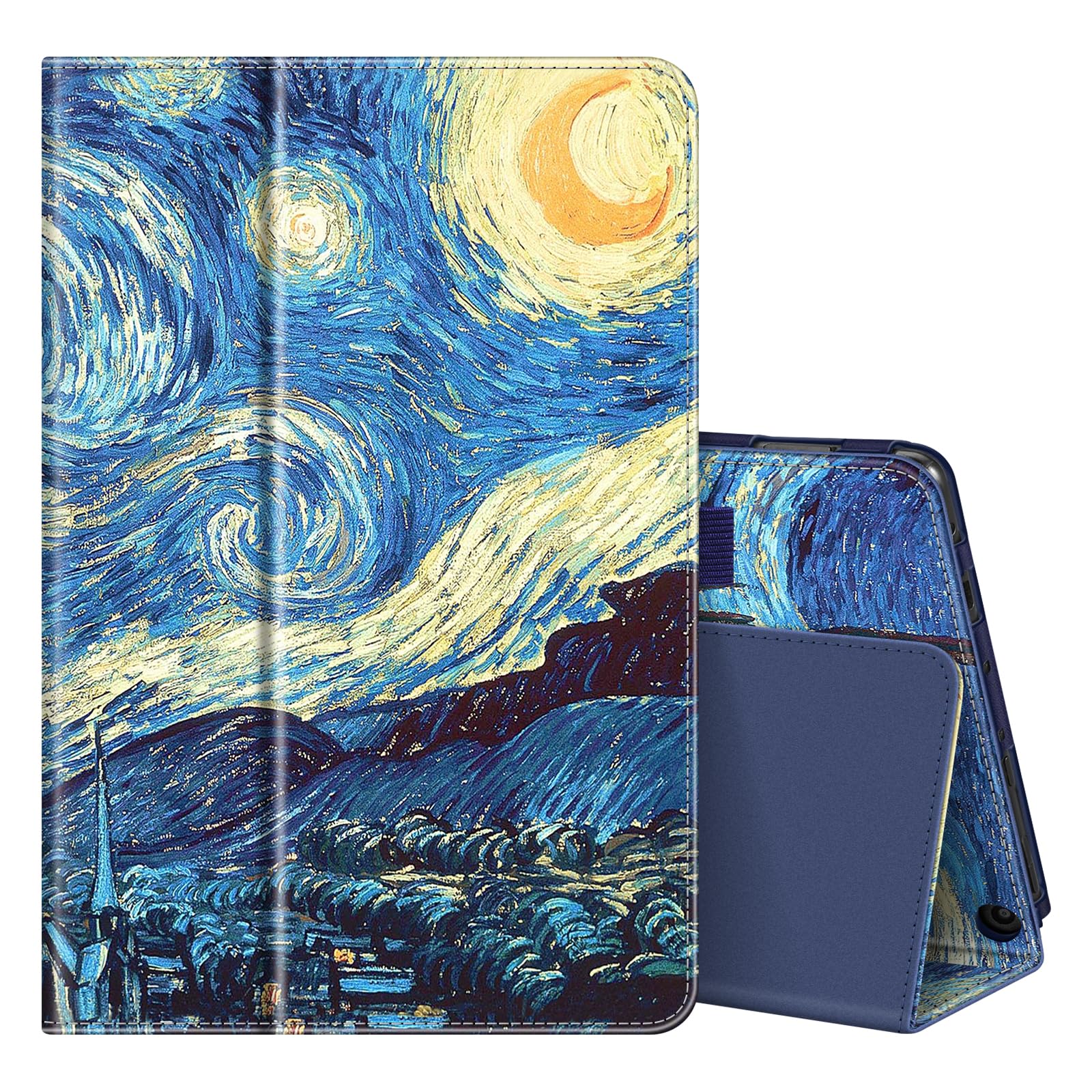 Fintie Folio-Schutzhülle für Amazon Fire HD 10 und Fire HD 10 Plus Tablet (nur kompatibel mit 11. Generation 2021 Release) – Slim Fit Stand Cover mit Auto Sleep/Wake/Starry Night