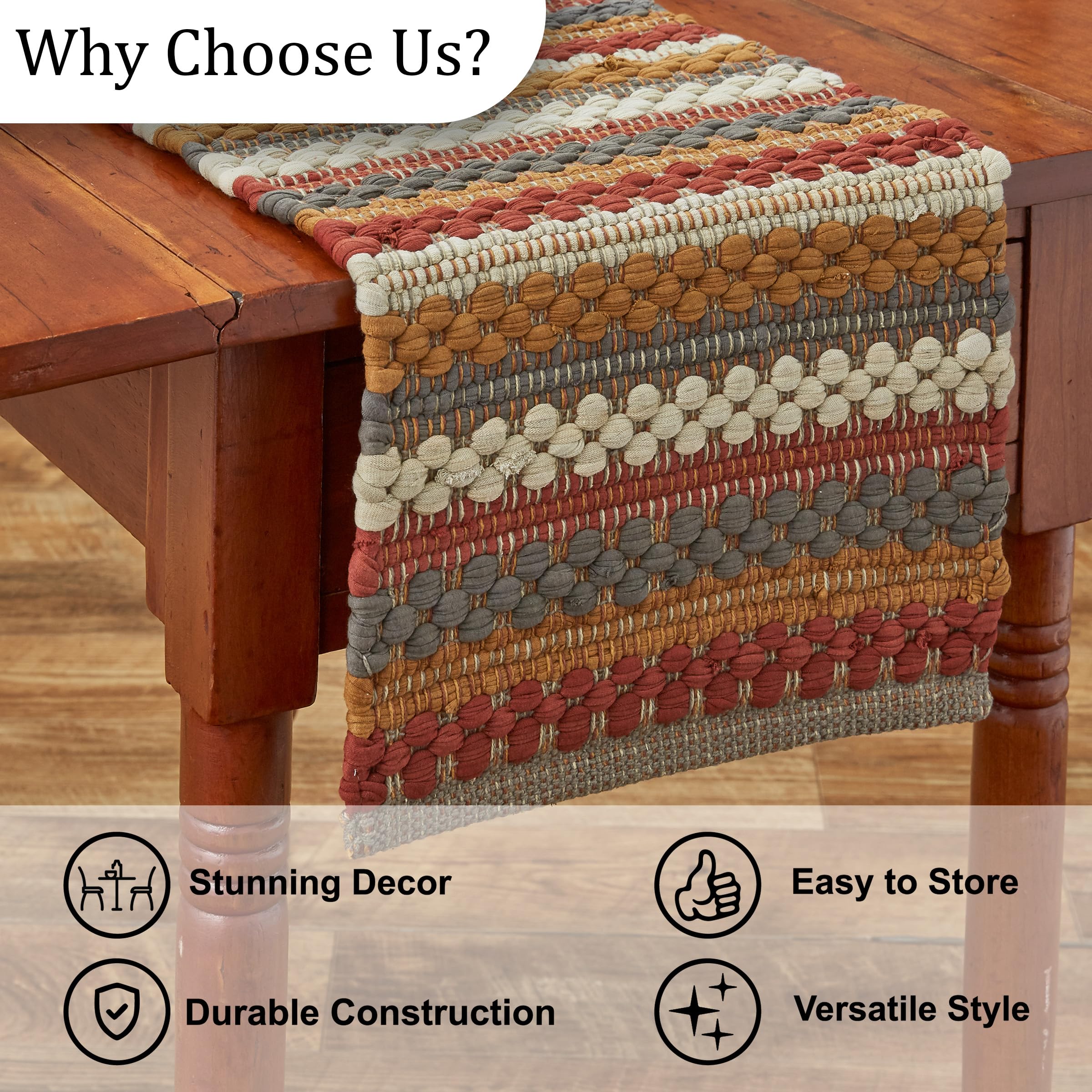 Amazon.com: Park Designs Gathered Pumpkin Chindi Table Runner 13