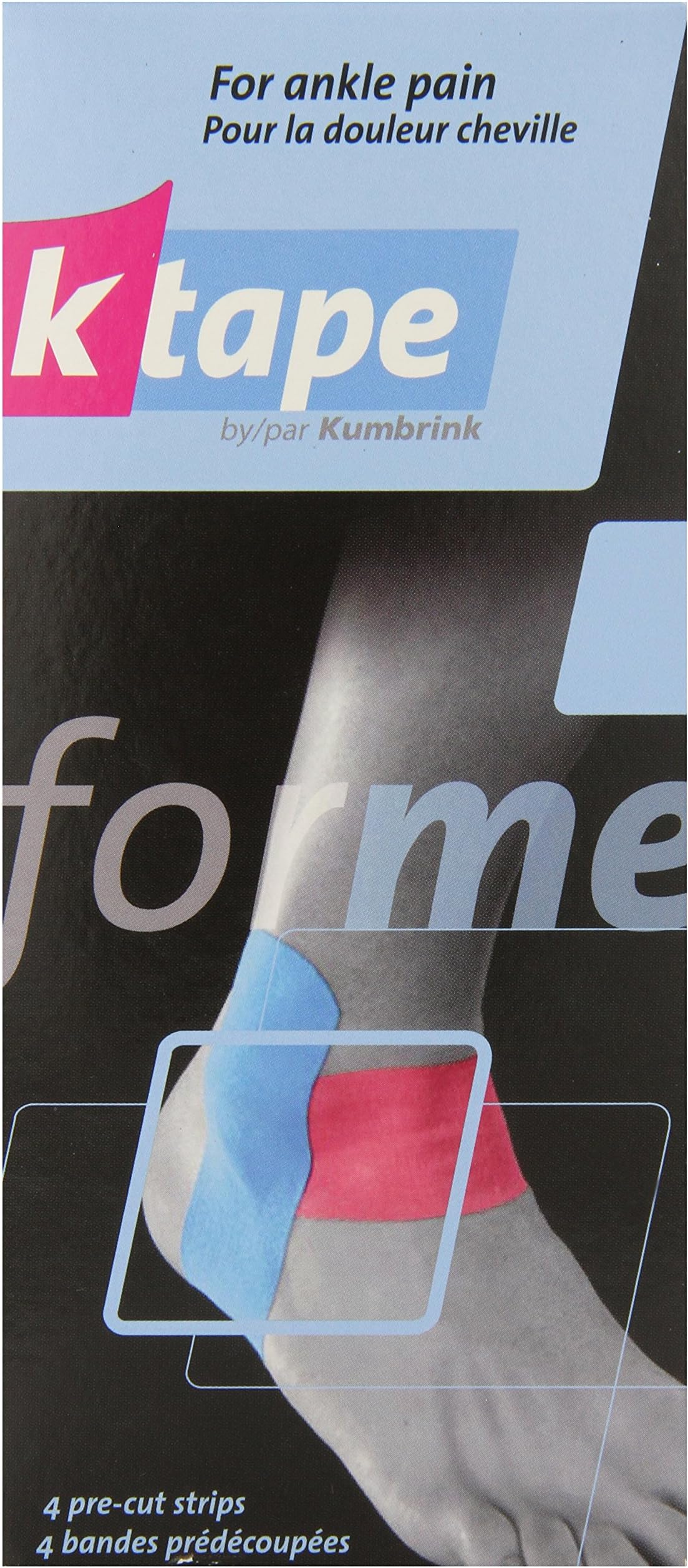 K Tape Precut Kinesiology Tape for Ankle, 6 Count