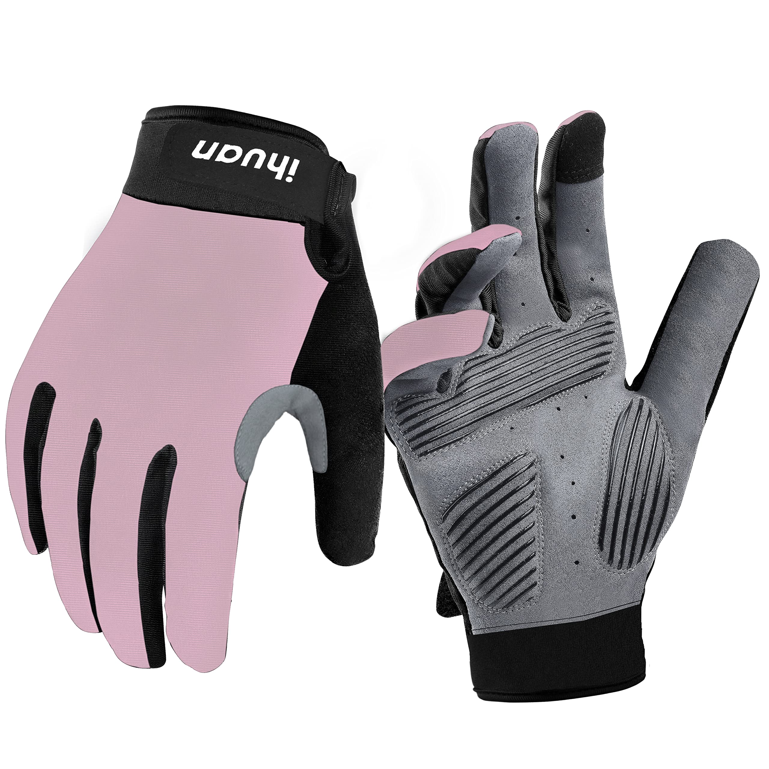 ihuan Workout Gloves for Men Full-Finger: Weight Lifting Gloves for Men, Gym Lifting Gloves Full Hand Gloves for Weightlifting, Deadlift