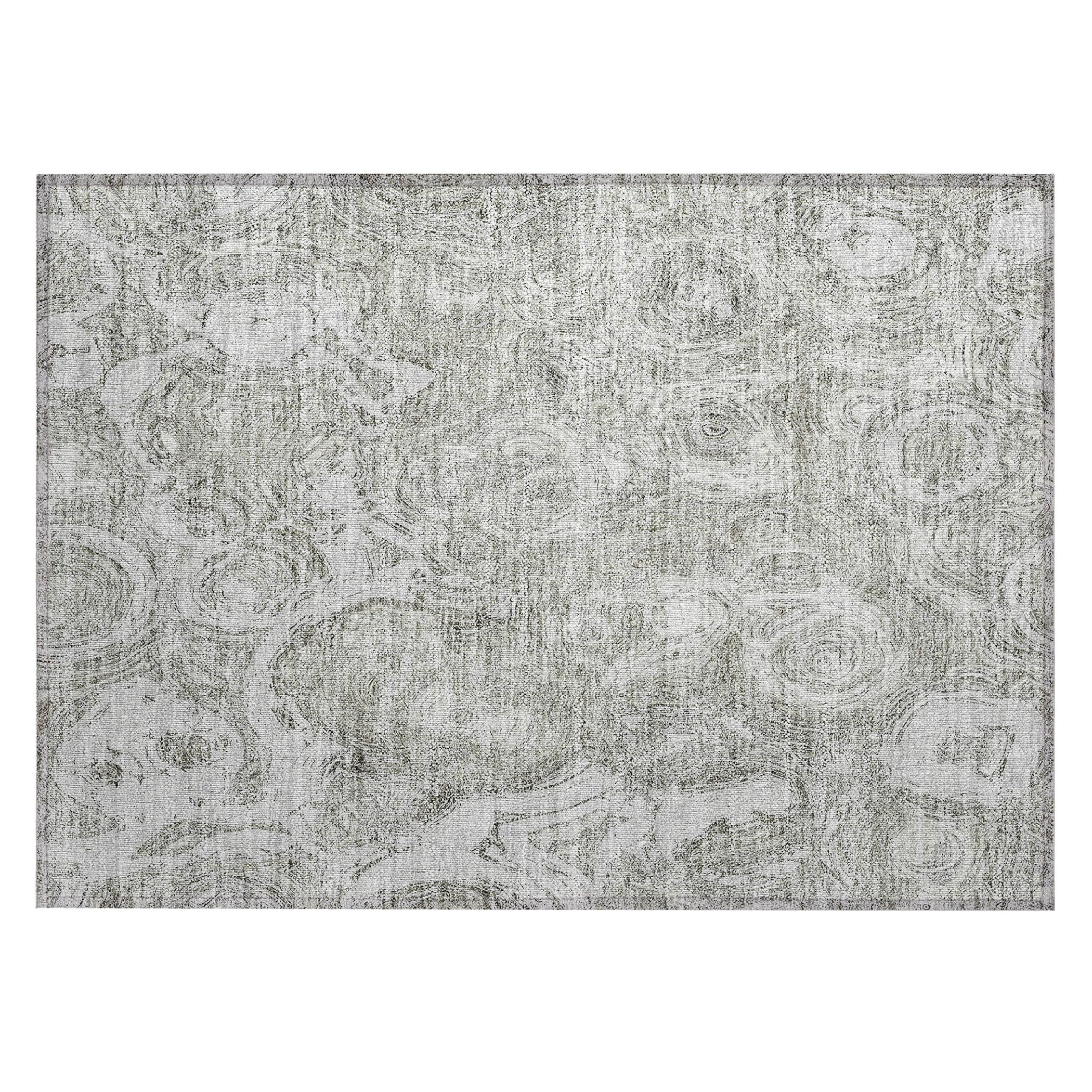 addison rugs chantille acn579 ivory 1'8" x 2'6" indoor outdoor area rug, easy clean, machine washable, non shedding, bedroom, living room, dining room, kitchen, patio rug