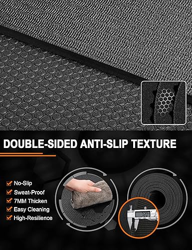 Miniatura 2 de Tapete de ejercicio grande de 8 x 5 pies | 12 x 6 pies para gimnasio en casa, tapete de ejercicio resistente para suelo de gimnasio, esterilla de