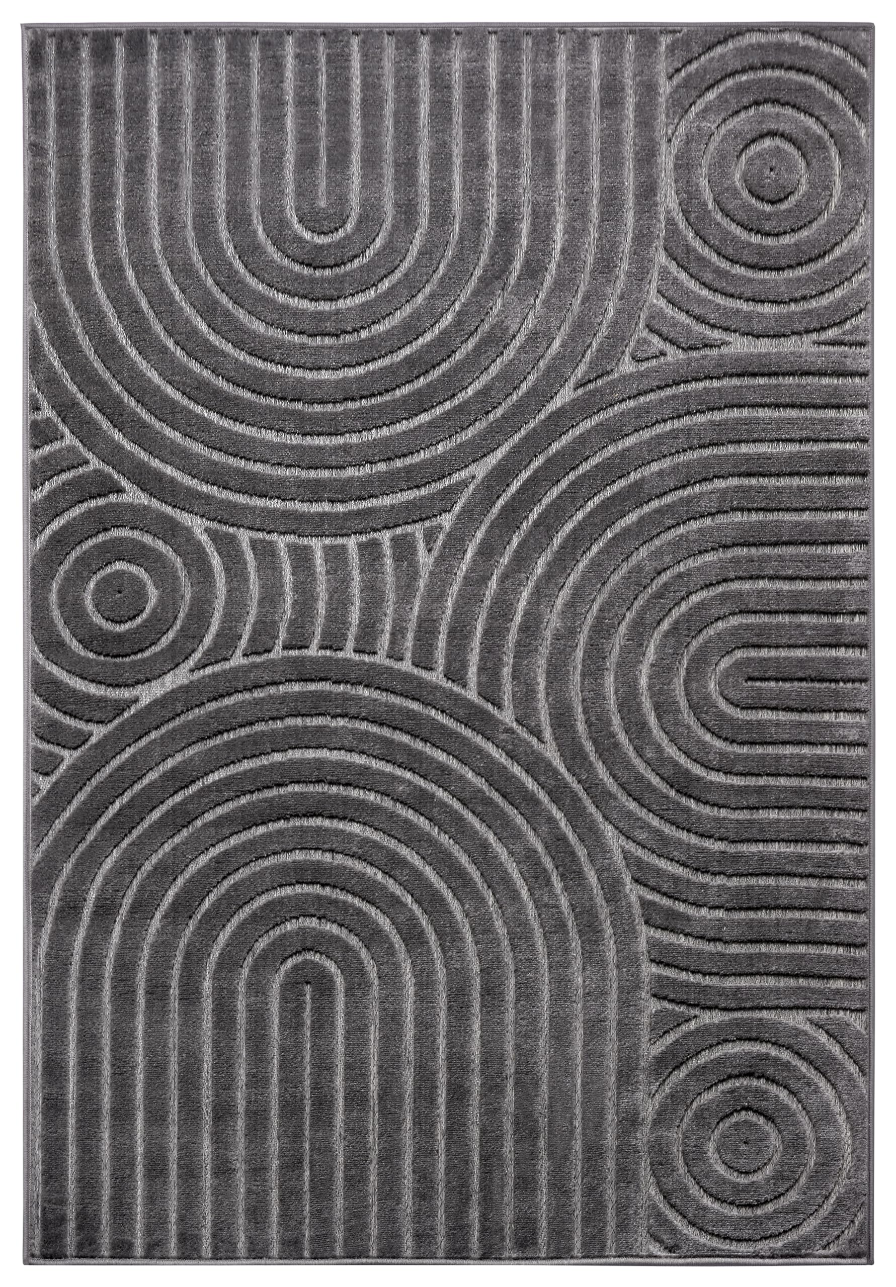 Hanse Home Wave Design Living Room Rug, Flat Weave Modern, Scandinavian Boho Style, Geometric 3D Effect - Image 2