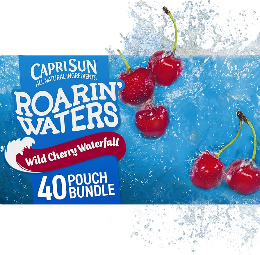 Capri Sun Roarin' Waters Wild Cherry Ready-to-Drink Juice (40 Pouches, 4  Boxes of 10)