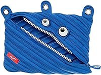 Vista 1 de ZIPIT Estuche para lápices Monster para niños, bonita bolsa de 3 anillas para niños, niñas y adolescentes, bolsa de papelería para la escuela