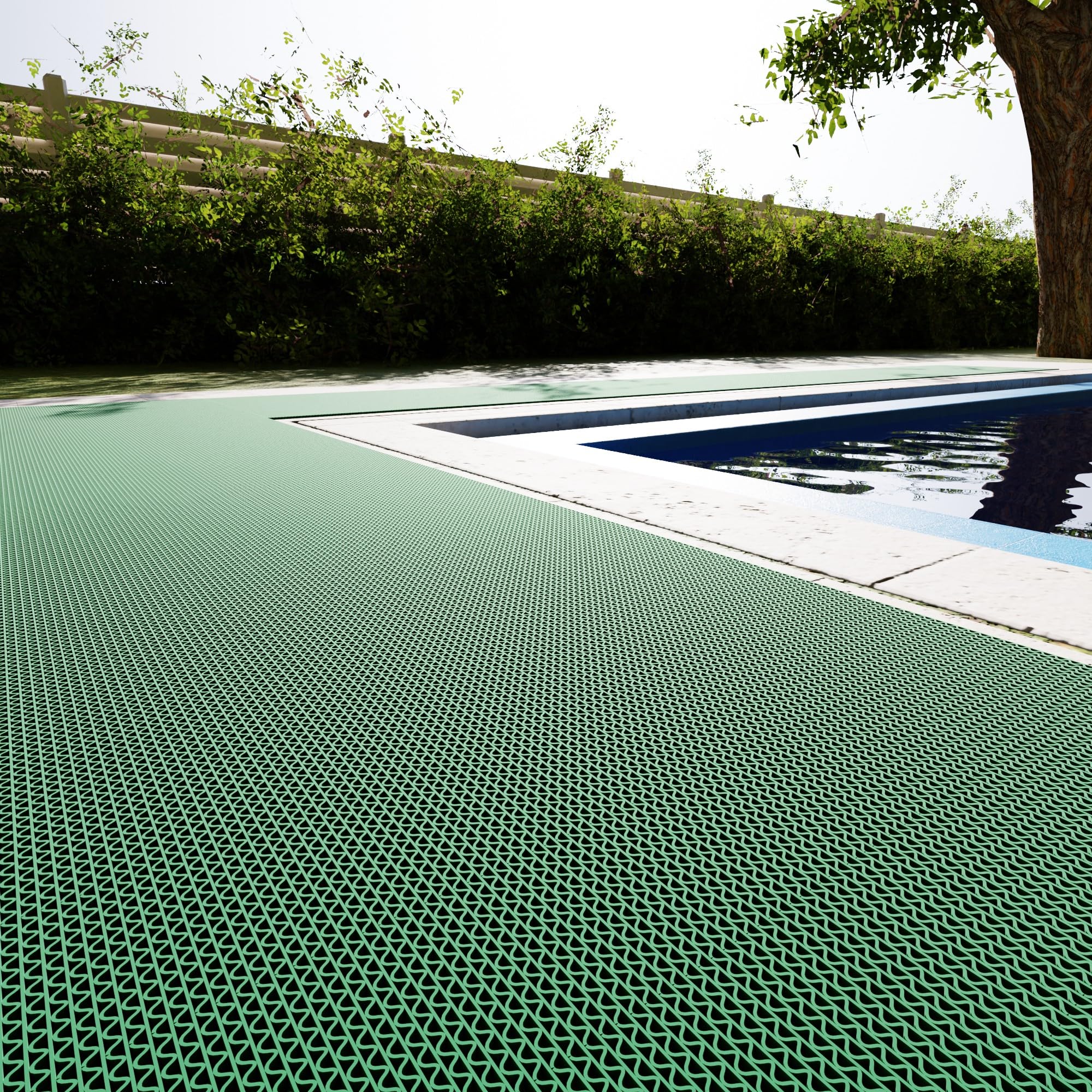 Bodenmatte in 4 Farben Saunaläufer Duschmatte Antirutschmatte Meterware 90 und 120 cm (90cm Grün)