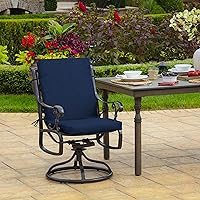 Vista 2 de ARDEN - Cojín para silla de comedor al aire libre, 20 x 20 pulgadas, resistente a la lluvia y a la decoloración, color azul zafiro Leala