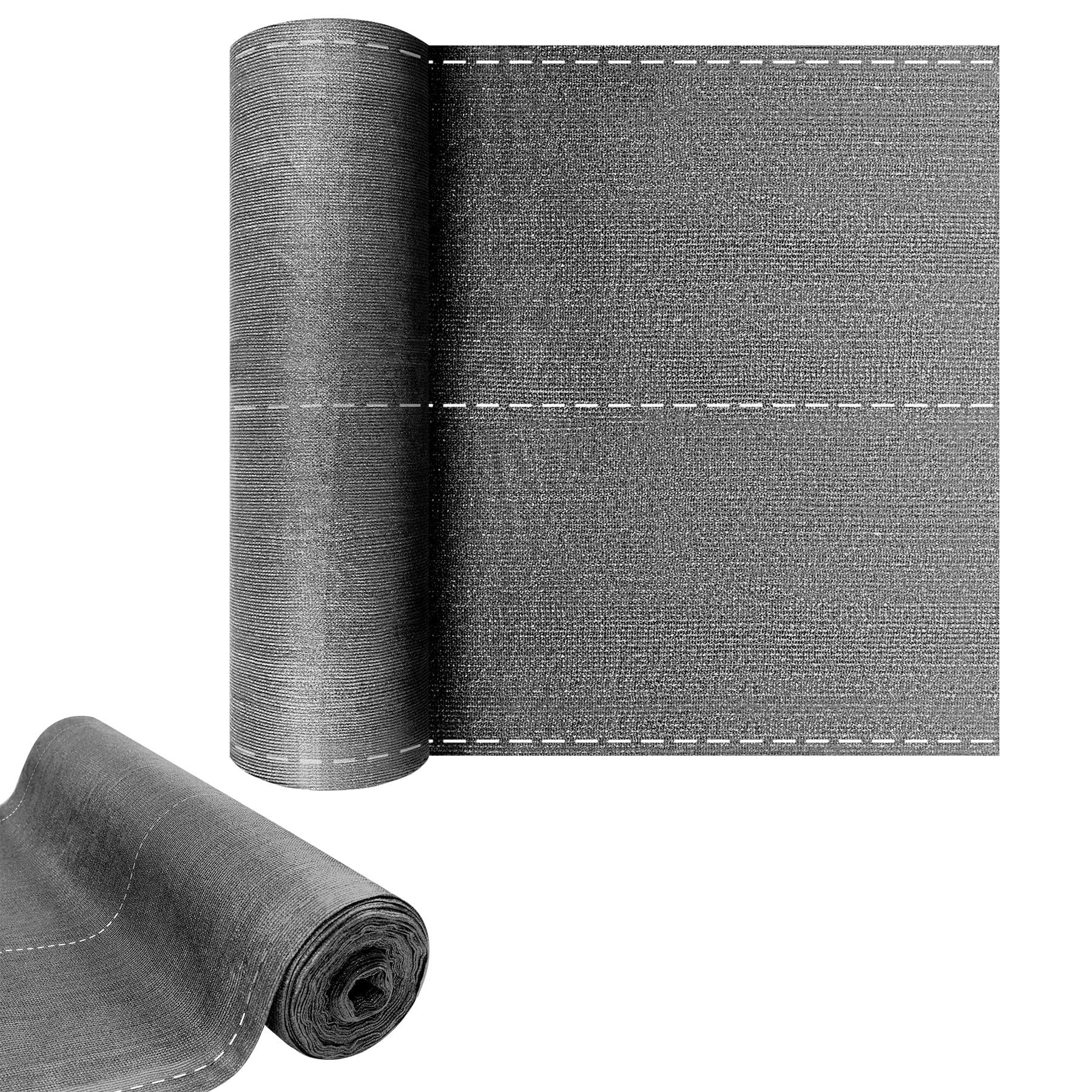 LZQ Schattiergewebe 150 g/m² Zaunblende, Sichtschutz HDPE Gewebe, UV-stabilisiert, wetterfest (Grau, 1,2 x 10 m)