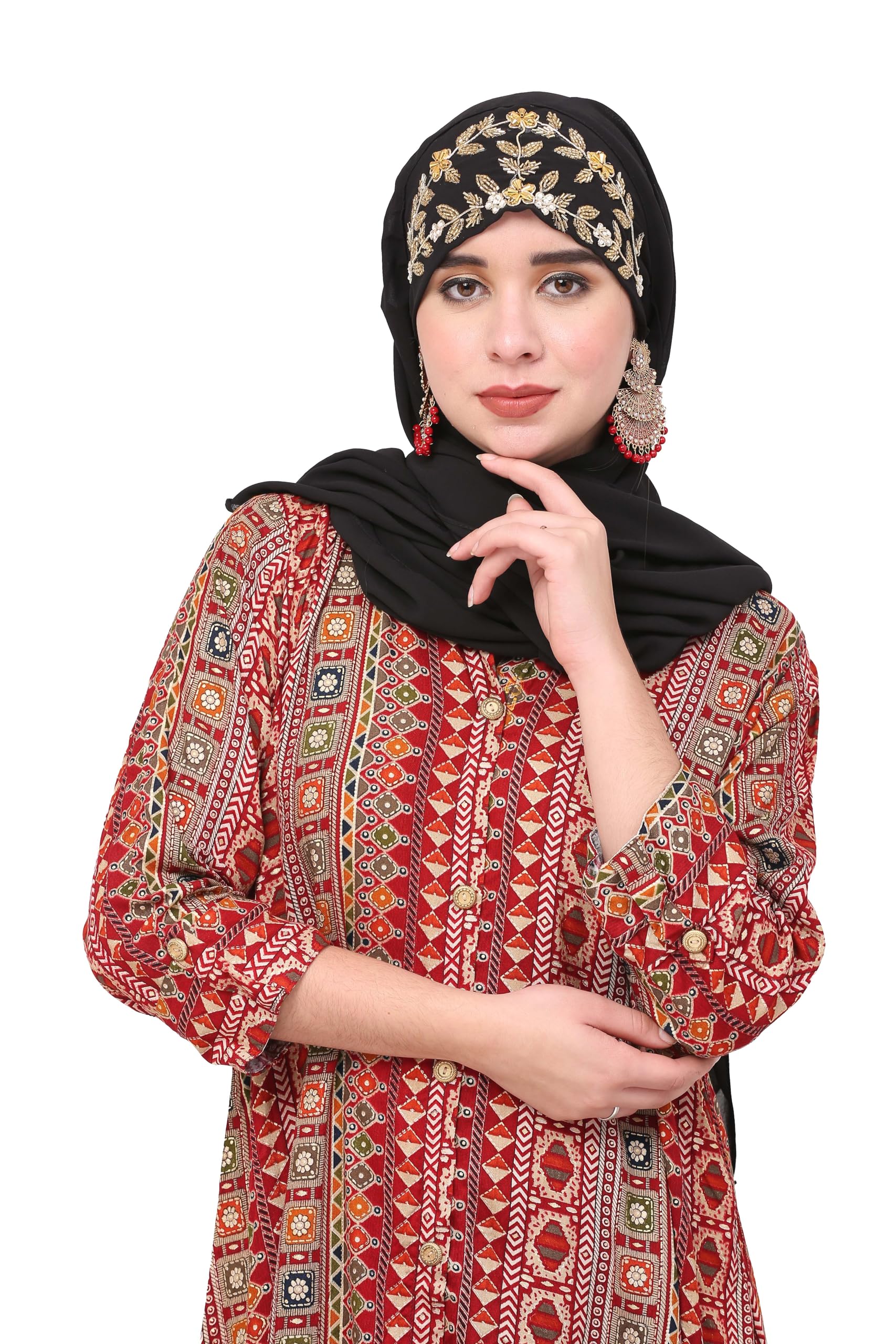 Envius Bridal Hand Embroidered Party Ready To Wear Hijab-picture-20