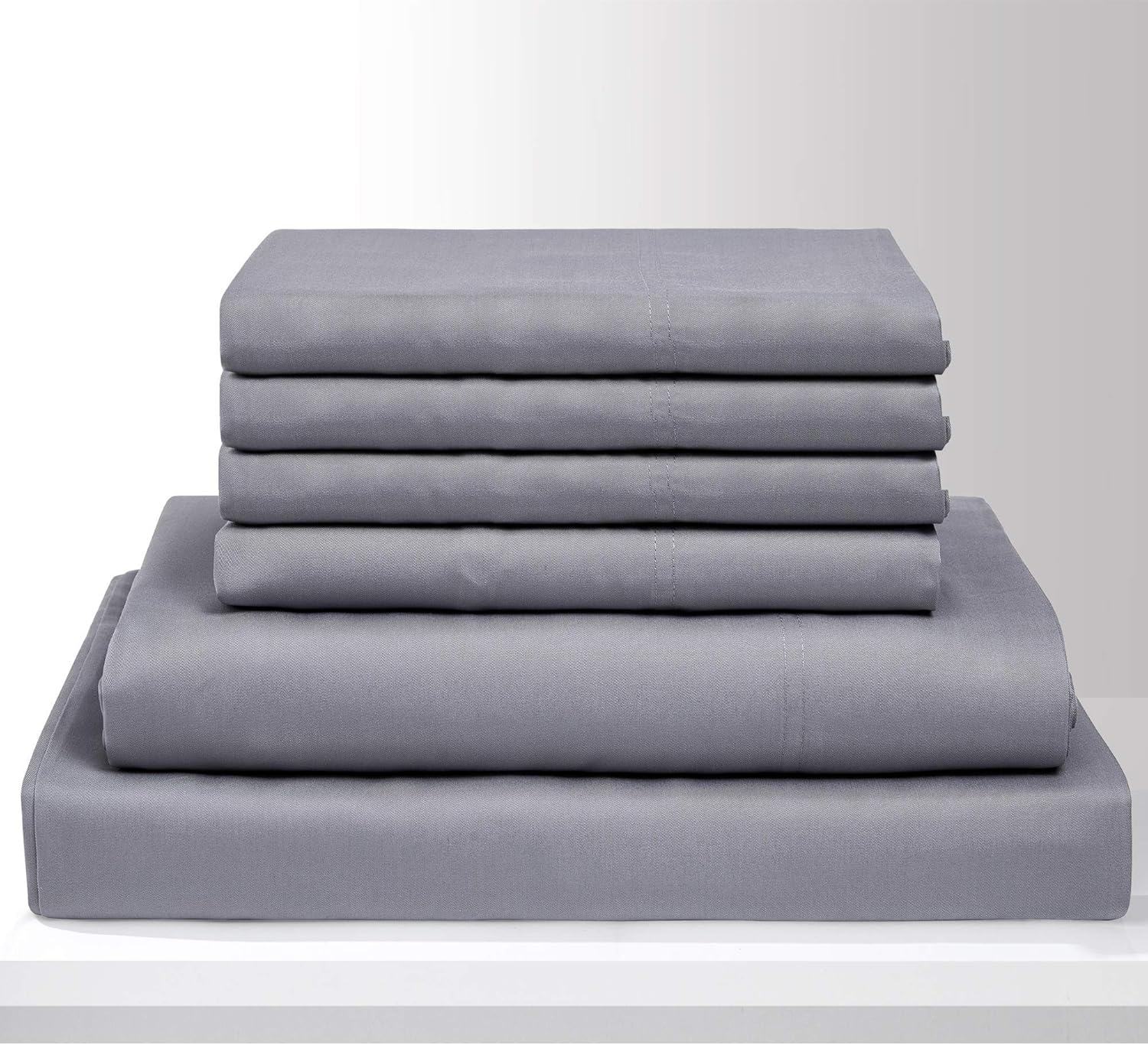 Umchord Bamboo Sheets Set, 6 Piece 400TC 100% Bamboo Bed Sheet Queen, Cooling Sheet Set for Hot Sleepers, Moisture Wicking Bed Sheets with 16" Deep Pocket, Silky Soft Bedding Sheets (Queen, Grey) : Home & Kitchen