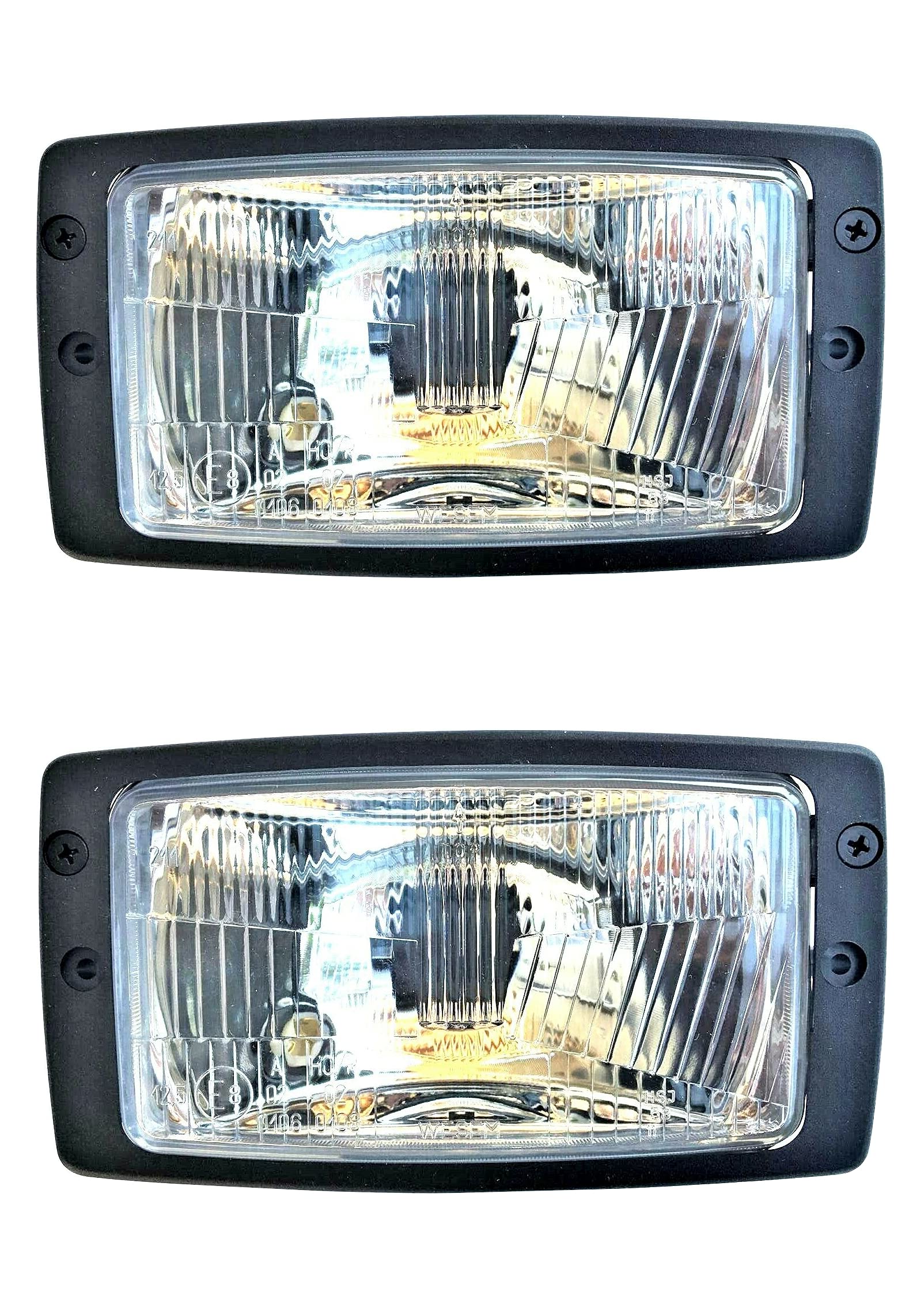 2x H4 Hauptscheinwerfer 12V 24V Zetor Ursus Pronar Farmer JD mit Glühbirnen 12V