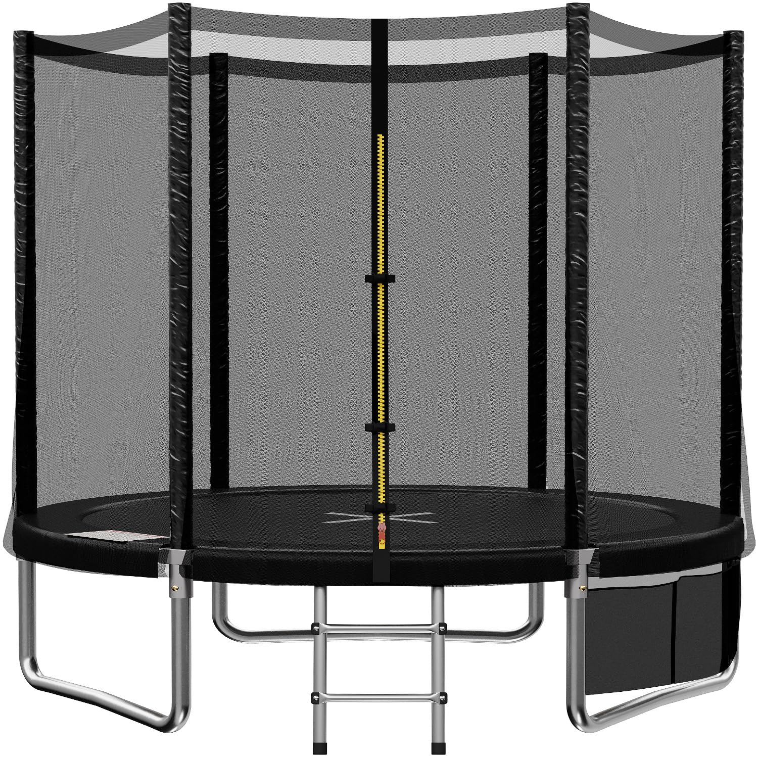 TRIUMPHKEY Trampolino esterno per bambini Ø 183/228/305/366/427 cm, trampolino da giardino, set completo con rete di sicurezza, scala, copertura del bordo, capacità di carico 50-150 kg