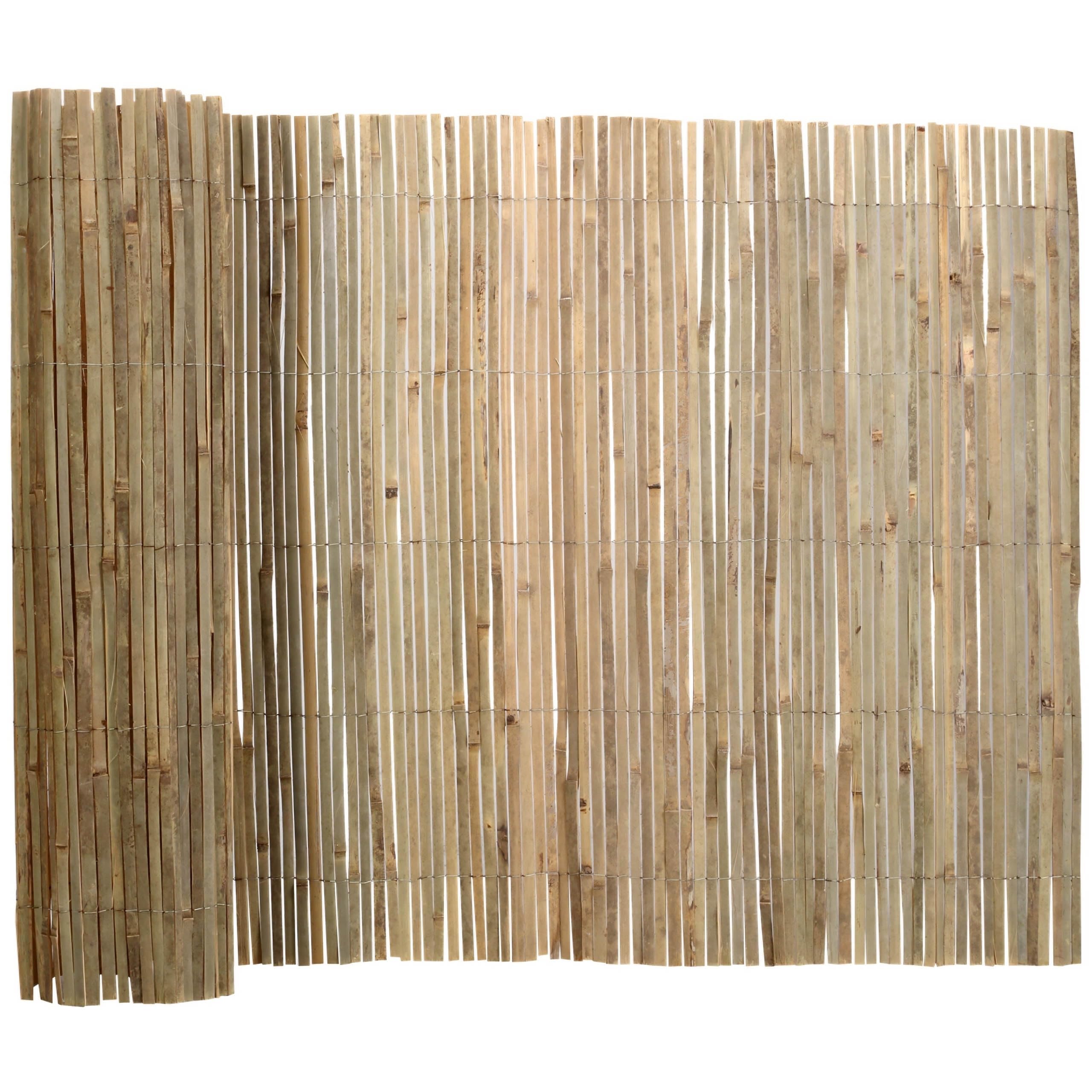 MASKUJĄCA mata bambusowa na płot, OSŁONA balkonowa, ogrodzeniowa, NATURALNA 100x300 cm (A)