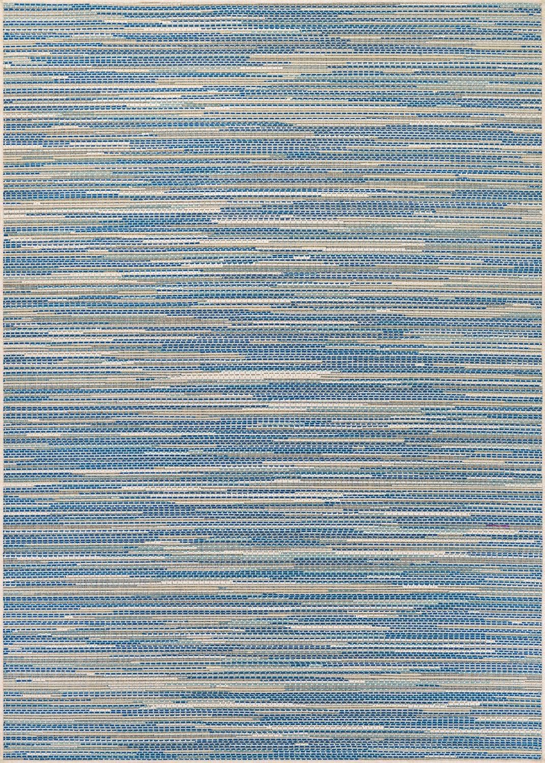 CouristanMonaco Alassio Indoor/Outdoor Area Rug, 5'3" x 7'6", Sand-Azure Blue-Turquoise