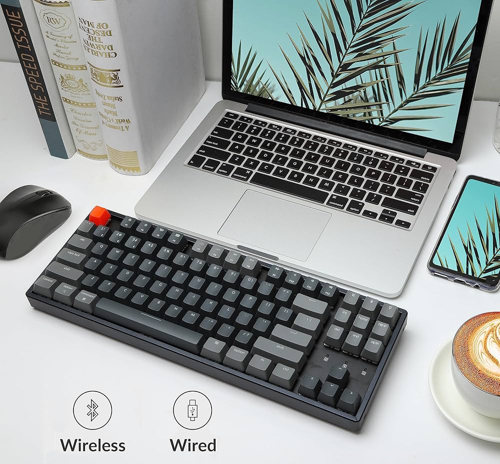 keychron キークロン k8 US配列 青軸 WHITE LED ブラック Amazon.com: Keychron K8 Tenkeyless Layout RGB Hot-swappable