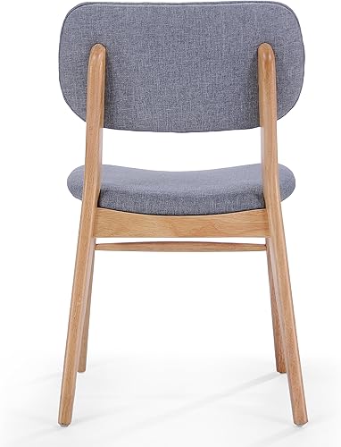 Miniatura 9 de Set of 2 Mid-Century Upholstered Dining Chairs with Rubberwood Frame - Dining Chairs, Table & Chair Sets, Desk Chair for Home Office