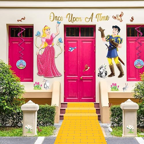 Miniatura 5 de Beistle 2 piezas novedosas de pasillo de ladrillo amarillo para temática de princesa, decoración de fiesta de cosplay de Halloween, fiesta