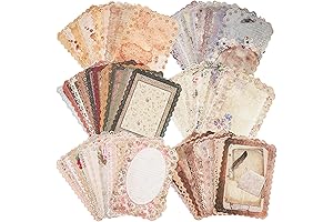 Assorted Set of 60 Sheets of Exquisite Lace Edged Scrapbook Stationery