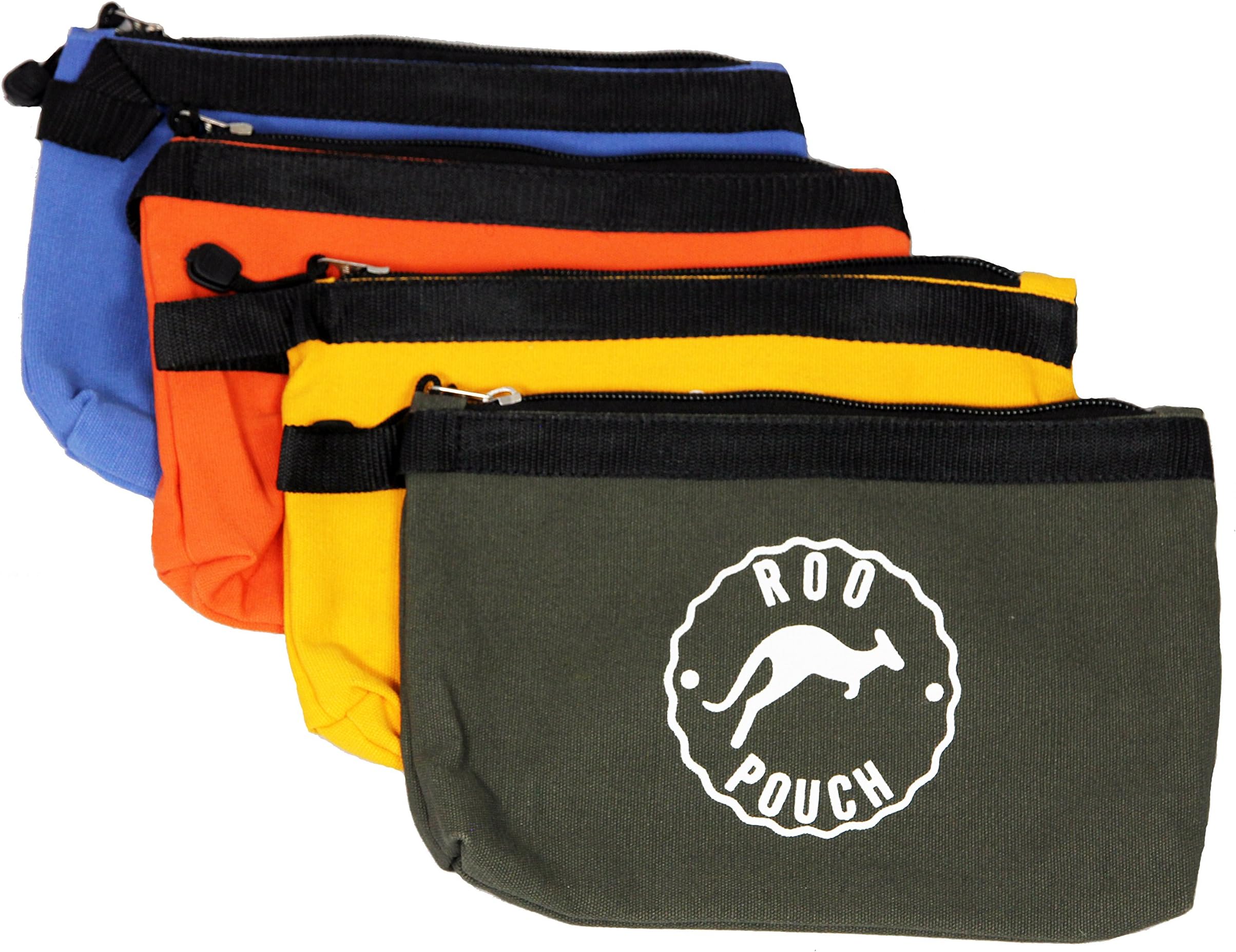 Roo Pouch Tool Bag Includes 4 Heavy Duty Canvas UPDATED Zipper Tool Bags, Great for Organizing Small Tools