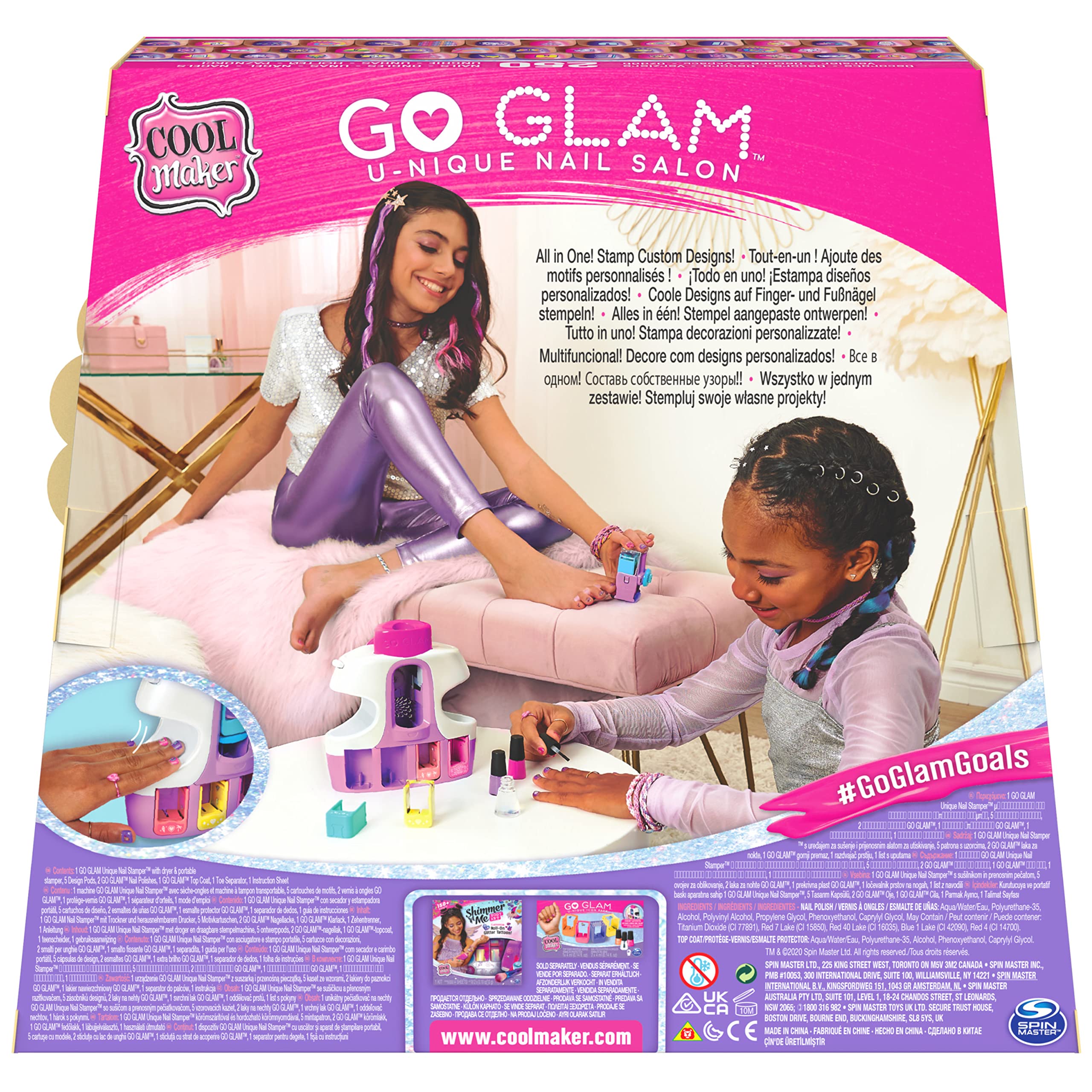 Cool MAKER Go Glam Unique Nagel Salon - Finger- und Fußnägel lackieren und mit Mustern und Motiven Bedrucken, ab 8 Jahren