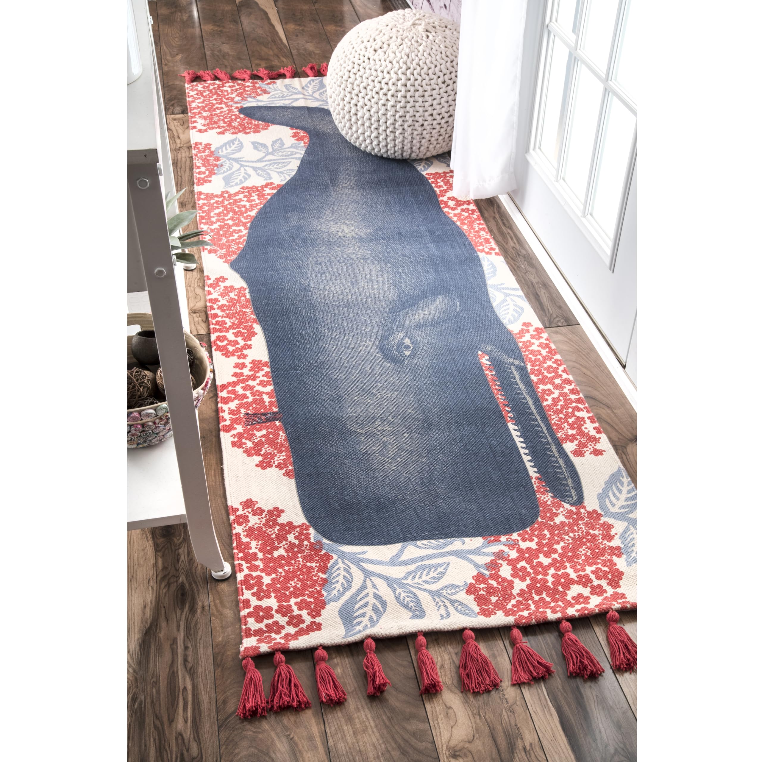 nuLOOM Thomas Paul Flatweave Cotton Whale Runner Rug, 2' 6" x 6', Multi