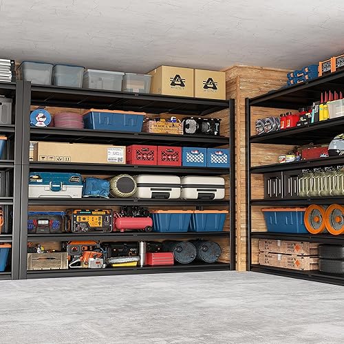 Miniatura 5 de REIBII Estantería de garaje de 84.1 pulgadas de alto, estantes de almacenamiento de 3500 libras resistentes, estantería de metal ajustable de 6