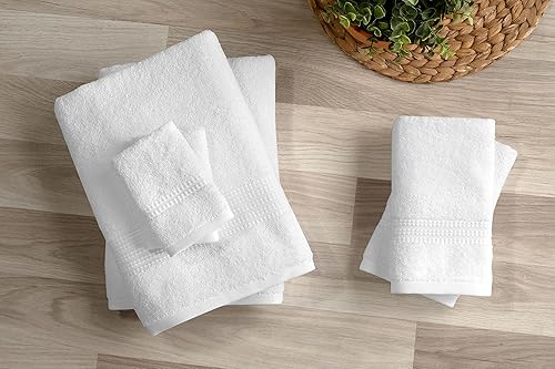 Vista 34 de Nine West Juego de toallas de 6 piezas, 100% algodón turco, secado rápido, altamente absorbente y cómodo, incluye 2 toallas de baño, 2 toallas