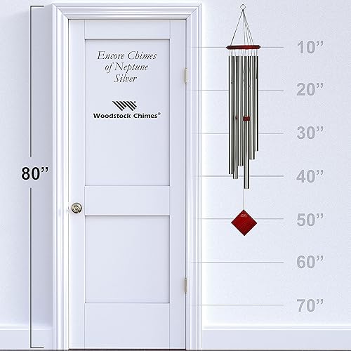 Vista 11 de Woodstock 54 pulgadas Neptune campanario de viento de 54 pulgadas, Decorativo, Bronce Campanillas de Neptuno - Bronce