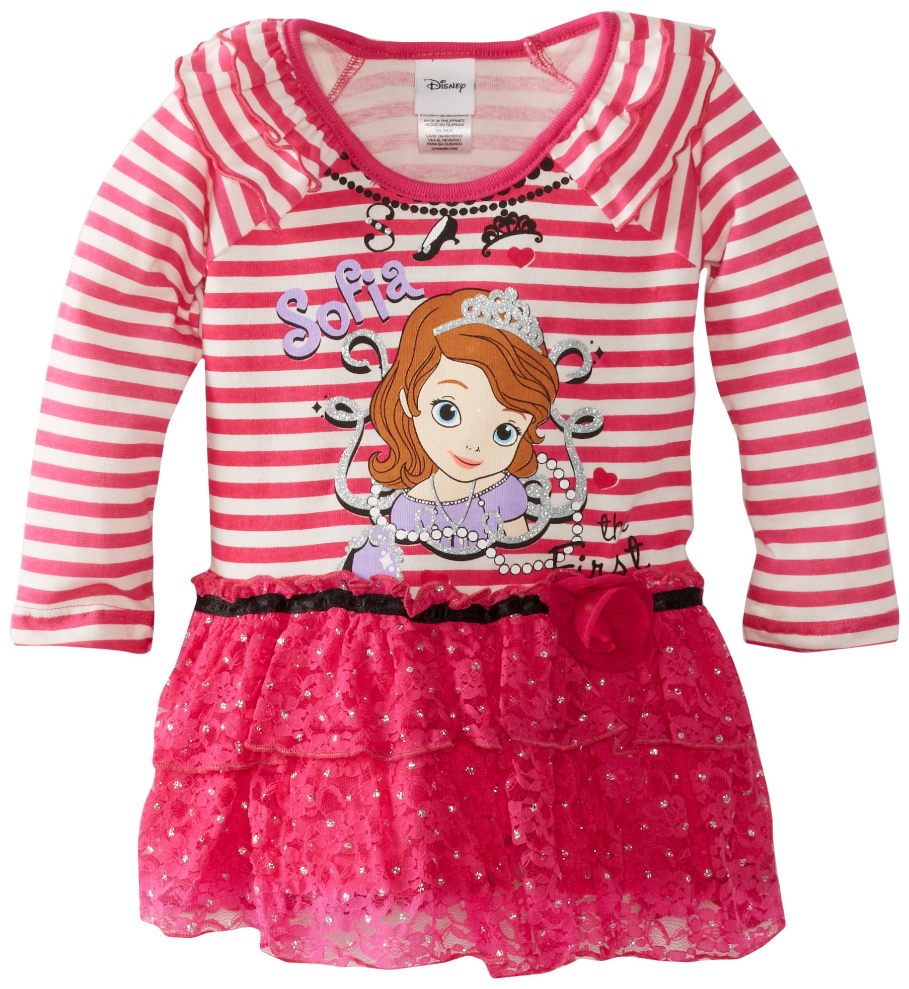 Disney Girls' Sofia 1 Pieced Stripped Dress