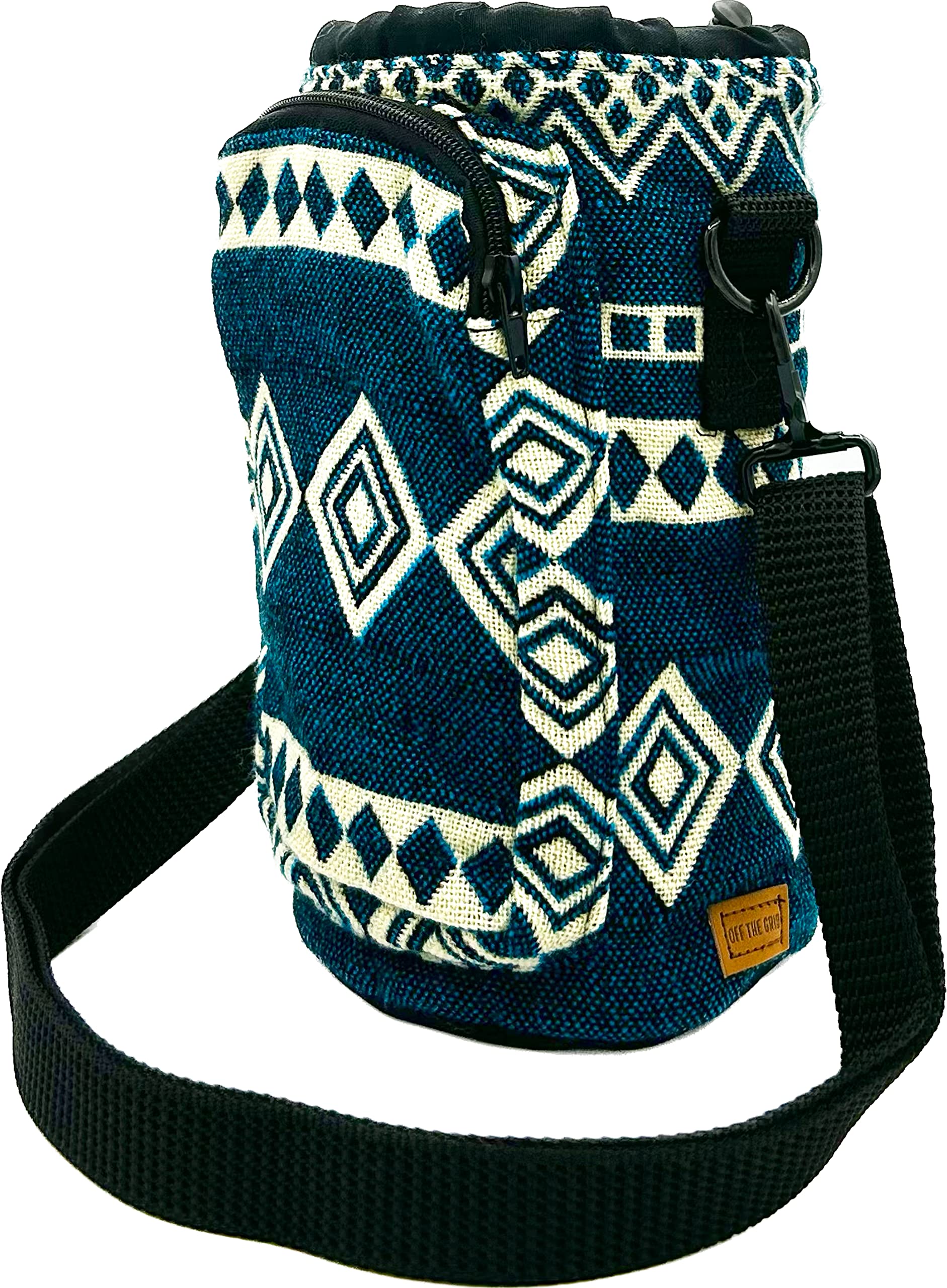 Water Bottle Holder with Strap & Pocket for Phone, Card, Cash or Keys | Bottle Sleeve Carrier for Walking, Backpacking | Hydro and Iron Flask Sling