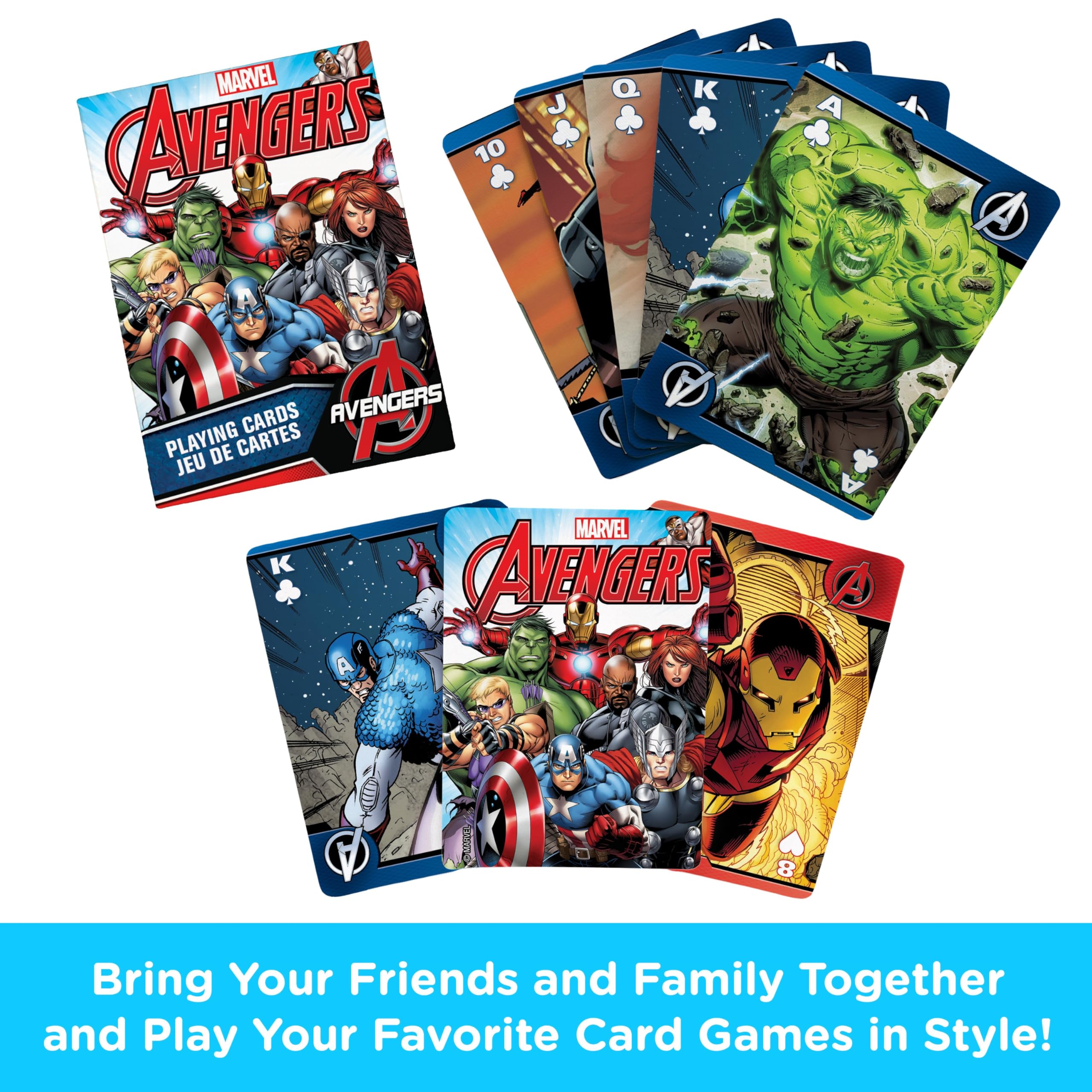 AQUARIUS Marvel Avengers Playing Cards - Avengers Themed Deck of Cards for Your Favorite Card Games - Officially Licensed Marvel Comics Merchandise & Collectibles - Image 2