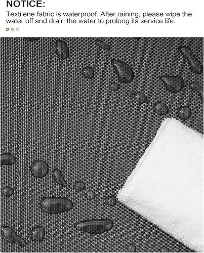 Miniatura 7 de Crestlive Products Sillón de aluminio para patio con ruedas para exterior, tumbona al aire libre con 5 posiciones ajustables para exteriores, patio,